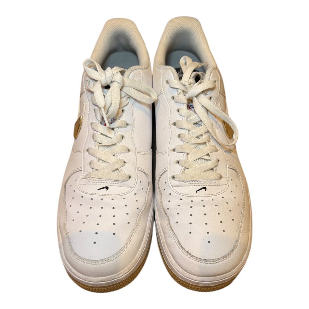 Nike Air Force 1 '07 LV8 NBA Men's Shoes White Pure Platinum CT2298 100 Size 14 - Picture 3 of 10